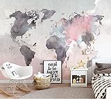 Sedomax Große Weltkarte Tapete Wandbild für Baby Kinderzimmer Sofa Backaground 3D Foto Wandbild 3D Wandaufkleber 3D Karte Wandpapier 300cm(W)×210cm(H)