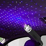 FRFJY USB Autodach Atmosphäre Sternenhimmel Lampe Umgebungsstern Licht LED Projektor Lila Nachtlicht Einstellbare Mehrere Lichteffek
