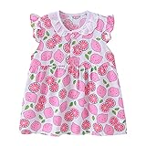 Kleid Blumenpyjamas Obst Mädchen Baby Shorts Nachtwäsche Säuglingsausstattungen Mädchen Outfits&Set Schlafanzug Kind (Hot Pink, 2-3 Years)