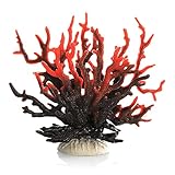 Hapihom Künstliche Aquariumpflanzen, Silikon-Ornament, künstliche Koralle, Meeresbaum, Aquarium, Landschaftsgestaltung, Dekoration, Schwarz / R