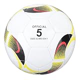 ANKROYU Professionelle Größe 5 Fußball -Ball Premium PVC Textured Surface High Bounce Training Match Football für Erwachsene Kinderpraxis Spielewettbewerb Weiß
