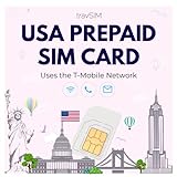 travSIM USA SIM Karte (nutzt das T-Mobile Netz) | 50GB Mobile Daten mit 4G / 5G Geschwindigkeiten | SIM Karte für die USA mit Unbegrenzten Gesprächen & SMS in den USA | US SIM Karte 7 Tage Gültig