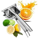 com-four® Zitruspresse aus rostfreiem Edelstahl - Saftpresse für Zitronen, Orangen, Limetten, Granatäpfel - stabile Handpresse - spülmaschinengeeigneter E