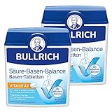 Bullrich Säure-Basen-Balance Basentabletten | Mit Zink für einen ausgeglichenen Säure-Basen-Haushalt | Vegan | Inkl. Mitnahme-Röhrchen | 2x 180 Stück
