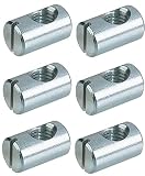 cyclingcolors 6x Quermutterbolzen M6 x länge 20mm x 12mm stahl möbel Kreuzdübel Zy