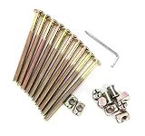 10 Stück M6 65mm Zylindermuttern Schrauben Kit, Möbelverbinder Schrauben, M6*13 mm Barrel Muttern für Möbelbetten Kinderbetten Krippe und Stü