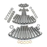 Simson Schwalbe Motor Schraubensatz für KR51/1 mit Fußschaltung Motor M53/1 KF Zylinderschrauben mit Innensechskant aus Edelstahl V2A, 58 teilig