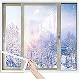 Fenster-Wärmedämmfolie,Selbstklebende Schleimhaut Transparente Weiche Glasfolie,Schützende Energie Warm Film Im Winter Für F