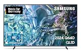 Samsung QLED 4K Q64D Fernseher 50 Zoll, TV mit Quantum Prozessor Lite, 100% Farbvolumen, 4K Upscaling, Motion Xcelerator, Smart TV, GQ50Q64DAUXZG, Deutsches M