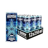 Rockstar Energy Drink Blueberry - Koffeinhaltiges Erfrischungsgetränk für den Energie Kick, EINWEG (12 x 250ml)