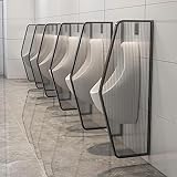 KLLJHB Urinal-Trennwand-Schutzwand, wandmontierter Herren-Urinal-Sichtschutz, öffentliche Toiletten-Trennwand, Edelstahl-Urinal-Schallwand (Gold-Trennwand * 4) (B