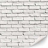 3 Blatt Selbstklebende Ziegelmauer Wandverkleidung für Puppenhäuser Maßstab 1:12 (Weißgetünchte Steinwand)