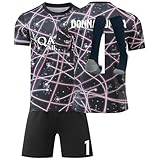 Fußball Trikot Fußballt Hause/Auswärts Fußballtrikot für Kinder Herren Jungen Fussball Jersey Football Trikots Sportshirt Junge Football Training T-S