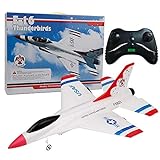 RC Glider Plane Remote Control Remote Control Helicopter Airplane Toys 2.4GHz for Children Kids DIY Remote Control Airplane Toy EPP Built-in Gyro by (Color : Blue) (White)