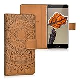 kwmobile Wallet Case kompatibel mit OnePlus 3 / 3T Hülle - Cover mit Ständer und Kartenfächern - Indische Sonne Dunkelb