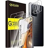 QULLOO Schutzfolie für Xiaomi Mi 11T / 11T Pro 5G, 3 Stück Schutz Glas Folie mit 3 Stück Kameraschutz, 9H Härte Panzerfolie HD Klar Handy Schutzg