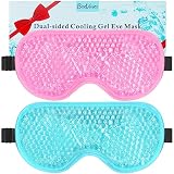 BeeVines Gel-Augenmaske, 2 Pack kühlende Eis-Schlafmasken für geschwollene Augen Gesicht für Männer & Frauen, kalte & warme Schlafkompresse für Post-Chirurgie, Schwellungen, Allergien, Sinus & Mig