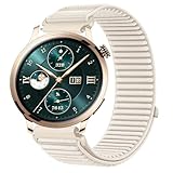 GIOPUEY Armband Kompatibel mit Honor Watch 4 Pro, Nylon Ersatz Outdoor Sport Loop Uhrenarmband Geflochtenes Armband Strap Band - Beig