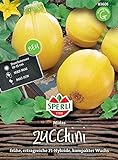 Sperli Zucchinisamen Midas, F1 - Frühe Zucchinisorte mit 10-15 cm runden, leuchtend gelben Früchten - Ideal zum Füllen - Zucchinisamen für den Garten - Zucchinipflanze Gemü