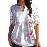 Damen Tops Sommer Kurze Ärmel Blusen,Tuniken Sommer,Italienische Designer Blusen,Gelbe Bluse,Blusen Schulterfrei,Gesmokte Bluse,Bluse Ohne Ärmel,Leinenbluse Hellb