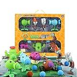 Original Plants vs Zombie 2 Toy Can Fire Bullet Tabletop Battle Game Anime Figur Peashooter Gatling Soft Rubber Full Doll M
