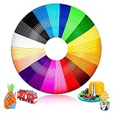 ANCHARA 3D Stift Filament PCL, 20 Farben, je 10M – 3D Pen PCL Filament 1,75mm, 3D Stift Farben Set für Niedrige Temperaturen, 3D Kinder Stift and 3D Druck Stift Zubehö