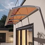 HACSYP überdachung Markisendach aus Metall for Fenster und Türen – UV-Schutz vor Regen und Schnee, Markise for Vordertür und Terrasse, Aluminiumrahmen, for Veranda im Freien (Size : 120x90cm/47 x35)
