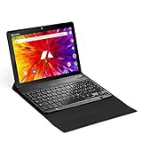 Acepad A130 Tablet 10 Zoll - Deutsche Marke - 128GB Speicher, 6GB RAM (+6GB), 4G LTE & WLAN, Octa-Core Boost-Prozessor, HD Display (Schwarz mit Bluetooth-Tastatur Flexi)