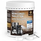 Coffeeano 150 Reinigungstabletten für Kaffeevollautomaten und Kaffeemaschinen. Reinigungstabs für Delonghi, Siemens, EQ Series, Jura, Krups, Bosch, Miele, Melitta, WMF