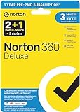 Norton 360 Deluxe 2023 Antivirensoftware für 3 Geräte, 12 Monate Abonnement|Deluxe|3 Geräte|12 Monate|PC|H