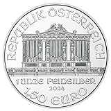 Silbermünze Wiener Philharmoniker 1 Unze, 2024, AnlageMünzen, incl Münzkapsel und Geschenkbeutel, Neuw
