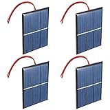 GTIWUNG 4 Stück 1.5V 0.65W 60X80mm Mikro-Mini-Solar-Panel-Zellen Sonnenkollektor für Sonnenenergie, Heimwerken, DIY, Wissenschaft Projekte - Spielzeug - Akku-Ladeg