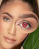 Colens Kontaktlinsen Farbige Jahreslinsen [Rubin Rot] - Super Deckkraft für erstaunliches Aussehen ohne Stärke - Eindrucksvolle Effekte | Halloween und Cosplay | jetzt Farbe wählen [2 Stück]