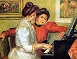 Toperfect 18 Kunstgemälde Yvonne und Christine Lerolle spielen Klavier Pierre Auguste Renoir Ölgemälde auf Leinwand, Wanddekoration 03, €50-2000 Handgemalt von Lehrern der Kunstak