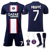 DBZMODISCH Fußballtrikot für Kinder (150-160cm, Marineblau)
