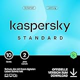 Kaspersky Standard Anti-Virus 2024 | 10 Geräte | 2 Jahre | Umfassender Schutz | Online-Banking Schutz | Leistungsoptimierung | PC/Mac/Mobile | Aktivierungscode per E