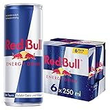 Red Bull Energy Drink, 6er Pack Dosen Getränke, EINWEG (6 x 250ml)