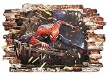 INFANS Spiderman Wandaufkleber für Schlafzimmer Wandbild Wandtattoo Spider Man Tapete Aufkleber 55cmx80