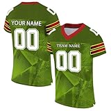 Personalisiertes American FootballTrikot Custom Football Jersey Personalized Printed Team Name & Number Baseball Shirt für Männer Frauen Jugend Unisex Schnelltrocknend Atmungsaktiv Tshirts(#A 25)