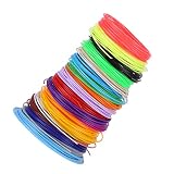 SHUAIGUO PCL Lowtemperaturfilament Nachfüllungen, 1,75 Mm, 20 Lebendige Farben, Lebensmittelqualität, Umgestaltbar und Wiederverwendbar für 3D -Drucker -Stiftkreative Projek