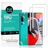 Ibywind Displayschutzfolie kompatibel mit Xiaomi Mi 10 / Mi 10 Pro,[Kamera Schutzfolie][Carbon Fiber Folie für die Rückseite][Fingerabdruck kompatibel][Blasenfrei]