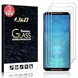 J&D Gehärtetes Glas Schutzfolie Kompatibel für Asus ROG Phone 2, 3 Packungen Vorgespanntes Glas Nicht Ganze Deckung Display