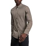 Ben Sherman Foulard Print Hemd Herren Bronze M