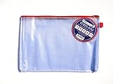 A4 Tuff Bag Zip Wallet Clear Plastic Wallets Zip Pouch File Pencil Case Folder Water Resistant Reinforced Heavy Duty Mesh Bags (Fits A4-1 Pack)
