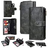 Miagon Brieftasche für Samsung Galaxy S20 Plus,2 in 1 Abnehmbare Lederhülle Wallet Hülle Flipcase Multifunktionale Cover Schutzhülle mit Ständer Kartenfach,G