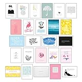 Postkarten Sprüche - Postkarten Set mit 25 hochwertigen versch. liebevollen Motiven und wunderschönen Sprüchen und Zitaten: 25 Postkarten die glück