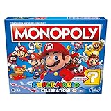 Monopoly E9517100 Super Mario Celebration Brettspiel für Super Mario Fans ab 8 Jahren, mit Soundeffekten aus dem Videospiel, Multi, S