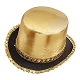 W WIDMANN MILANO Party Fashion - Zylinder Showtime, glänzend, mit Pailletten, Kopfbedeckung,