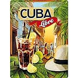 Nostalgic-Art Retro Blechschild, 30 x 40 cm, Cuba Libre – Geschenk-Idee als Bar Zubehör, aus Metall, Vintage Desig