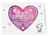 09 - Hab Dich Lieb - Midi-Grußkarte von Sheepw